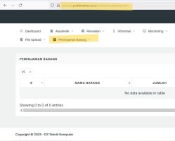 Peminjaman Alat Pendukung Praktikum Lab Hardware